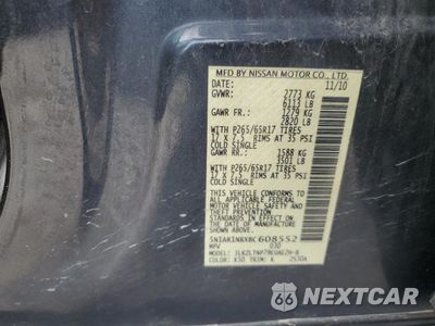Zdjęcie 12 z 14 samochodu: 2011 NISSAN PATHFINDER S VIN:5N1AR1NBXBC608552 - miniatura