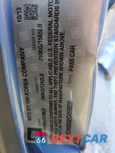 Zdjęcie 12 z 13 samochodu: 2014 CHEVROLET SPARK LS VIN:KL8CB6S93EC455820 - miniatura