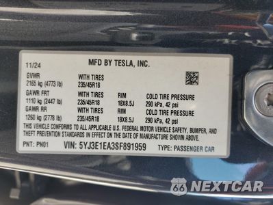 Zdjęcie 12 z 14 samochodu: 2025 TESLA MODEL 3 VIN:5YJ3E1EA3SF891959 - miniatura