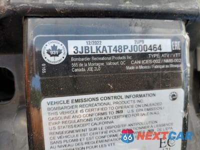 Zdjęcie 10 z 11 samochodu: 2023 CAN-AM OUTLANDER XT 570 VIN:3JBLKAT48PJ000464 - miniatura