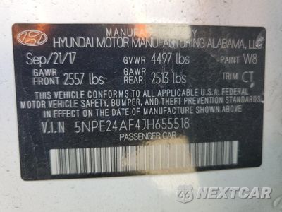 Zdjęcie 12 z 13 samochodu: 2018 HYUNDAI SONATA SE VIN:5NPE24AF4JH655518 - miniatura