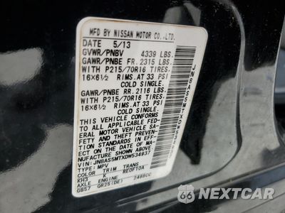 Zdjęcie 12 z 12 samochodu: 2013 NISSAN ROGUE S VIN:JN8AS5MTXDW534937 - miniatura