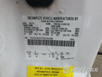 Zdjęcie 12 z 12 samochodu: 2015 FORD F450 SUPER DUTY VIN:1FDUF4GY7FEC93390 - miniatura