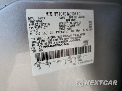Zdjęcie 14 z 16 samochodu: 2023 FORD EDGE TITANIUM VIN:2FMPK4K97PBA39409 - miniatura