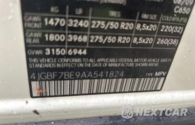 Zdjęcie 10 z 10 samochodu: 2010 MERCEDES-BENZ GL 450 4MATIC VIN:4JGBF7BE9AA541824 - miniatura