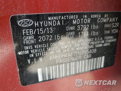 Zdjęcie 12 z 12 samochodu: 2013 HYUNDAI ELANTRA GLS VIN:KMHDH4AE7DU795408 - miniatura