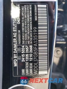 Zdjęcie 13 z 13 samochodu: 2015 MERCEDES-BENZ CLS 63 AMG S-MODEL VIN:WDDLJ7GB5FA135199 - miniatura