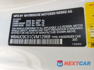 Zdjęcie 13 z 13 samochodu: 2012 BMW 135 I VIN:WBAUC9C51CVM12968 - miniatura
