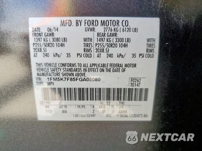 Zdjęcie 13 z 15 samochodu: 2015 FORD EXPLORER LIMITED VIN:1FM5K7F85FGA08080 - miniatura