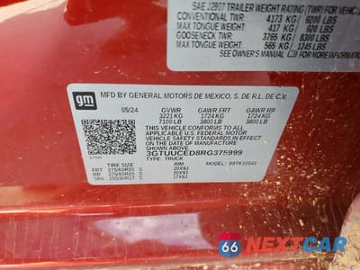 Zdjęcie 12 z 12 samochodu: 2024 GMC SIERRA K1500 ELEVATION VIN:3GTUUCED8RG375999 - miniatura