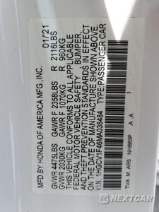Zdjęcie 12 z 12 samochodu: 2021 HONDA ACCORD SPORT SE VIN:1HGCV1F46MA036484 - miniatura