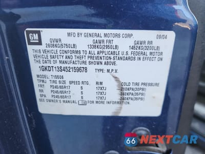 Zdjęcie 14 z 16 samochodu: 2005 GMC ENVOY VIN:1GKDT13S452159678 - miniatura
