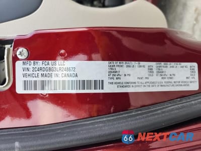Zdjęcie 13 z 13 samochodu: 2020 DODGE GRAND CARAVAN SE VIN:2C4RDGBG3LR248672 - miniatura