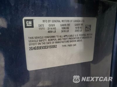 Zdjęcie 12 z 14 samochodu: 2012 BUICK REGAL PREMIUM VIN:2G4GS5EV2C9150062 - miniatura