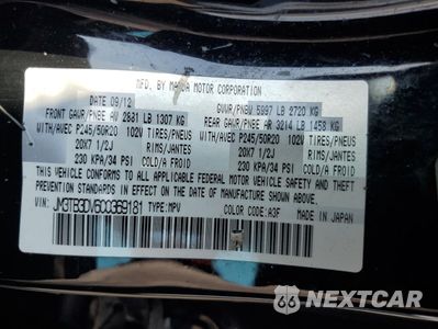 Zdjęcie 12 z 14 samochodu: 2012 MAZDA CX-9 VIN:JM3TB3DV6C0369181 - miniatura