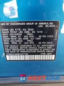 Zdjęcie 13 z 16 samochodu: 2024 VOLKSWAGEN ATLAS CROSS SPORT SE VIN:1V2KE2CA6RC247740 - miniatura