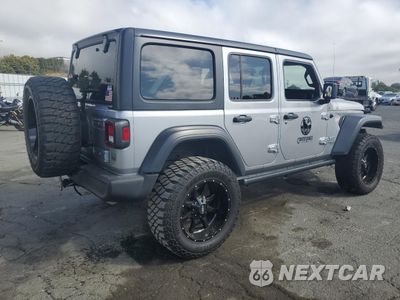 Trzecie zdjęcie samochodu z tyłu: 2019 JEEP WRANGLER UNLIMITED SPORT VIN:1C4HJXDNXKW617212 - miniatura