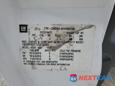 Zdjęcie 13 z 15 samochodu: 2001 PONTIAC GRAND AM SE1 VIN:1G2NF52T71C210737 - miniatura