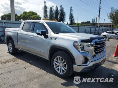 Czwarte zdjęcie samochodu z boku: 2021 GMC SIERRA K1500 SLT VIN:1GTU9DED0MZ387712 - miniatura