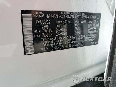 Zdjęcie 13 z 13 samochodu: 2023 HYUNDAI SANTA FE SEL VIN:5NMS24AJ4PH640563 - miniatura