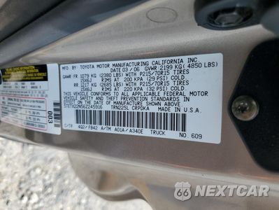 Zdjęcie 12 z 14 samochodu: 2006 TOYOTA TACOMA ACCESS CAB VIN:5TETX22N56Z245916 - miniatura
