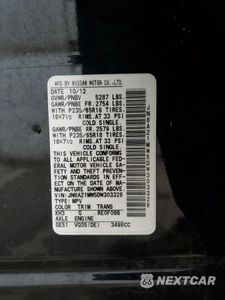 Zdjęcie 13 z 13 samochodu: 2013 NISSAN MURANO S VIN:JN8AZ1MW5DW303328 - miniatura