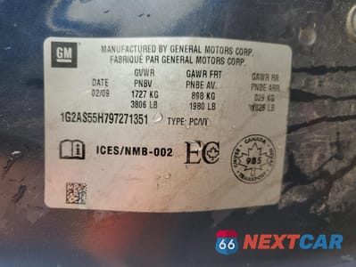 Zdjęcie 12 z 12 samochodu: 2009 PONTIAC G5 SE VIN:1G2AS55H797271351 - miniatura