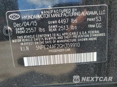 Zdjęcie 12 z 14 samochodu: 2016 HYUNDAI SONATA SE VIN:5NPE24AF2GH359910 - miniatura