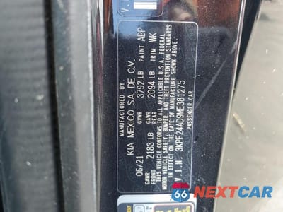 Zdjęcie 12 z 12 samochodu: 2021 KIA FORTE FE VIN:3KPF24AD9ME381275 - miniatura