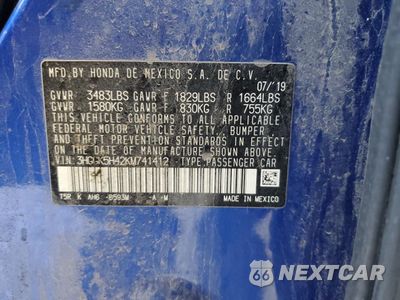 Zdjęcie 13 z 13 samochodu: 2019 HONDA FIT LX VIN:3HGGK5H42KM741412 - miniatura