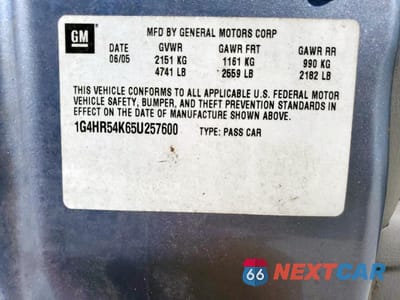 Zdjęcie 12 z 12 samochodu: 2005 BUICK LESABRE LIMITED VIN:1G4HR54K65U257600 - miniatura