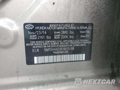 Zdjęcie 12 z 12 samochodu: 2015 HYUNDAI ELANTRA SE VIN:5NPDH4AE9FH615198 - miniatura