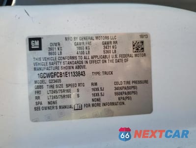 Zdjęcie 13 z 13 samochodu: 2014 CHEV EXPRESS G2500 VIN:1GCWGFCB1E1133843 - miniatura