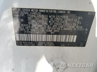 Zdjęcie 13 z 15 samochodu: 2013 TOYOTA RAV4 LIMITED VIN:2T3YFREV5DW025715 - miniatura
