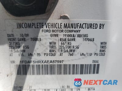 Zdjęcie 10 z 10 samochodu: 2010 FORD F550 SUPER DUTY UTILITY / SERVICE TRUCK VIN:1FDAF5HRXAEA57597 - miniatura
