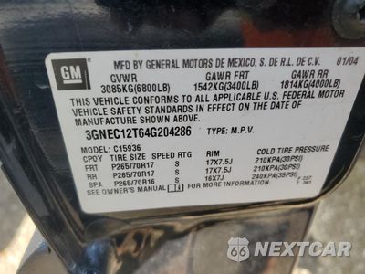 Zdjęcie 12 z 12 samochodu: 2004 CHEVROLET AVALANCHE C1500 VIN:3GNEC12T64G204286 - miniatura
