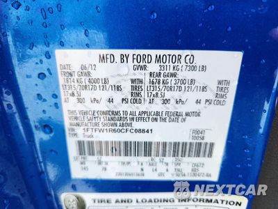 Zdjęcie 12 z 13 samochodu: 2012 FORD F150 SVT RAPTOR VIN:1FTFW1R60CFC08841 - miniatura