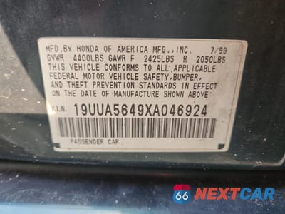 Zdjęcie 13 z 15 samochodu: 1999 ACURA 3.2TL VIN:19UUA5649XA046924 - miniatura