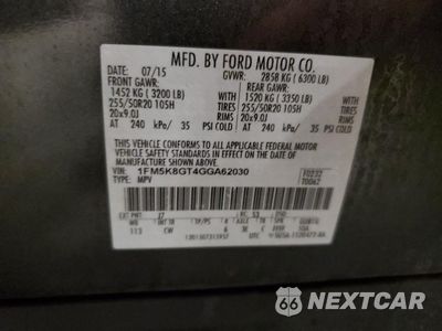 Zdjęcie 13 z 15 samochodu: 2016 FORD EXPLORER SPORT VIN:1FM5K8GT4GGA62030 - miniatura