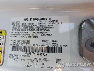 Zdjęcie 12 z 12 samochodu: 2018 FORD MUSTANG GT VIN:1FA6P8CF6J5146935 - miniatura