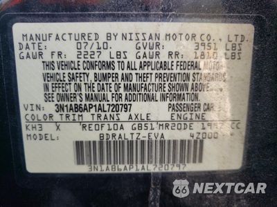 Zdjęcie 13 z 15 samochodu: 2010 NISSAN SENTRA 2.0 VIN:3N1AB6AP1AL720797 - miniatura
