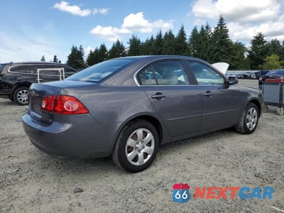 Trzecie zdjęcie samochodu z tyłu: 2007 KIA OPTIMA LX VIN:KNAGE123375109141 - miniatura