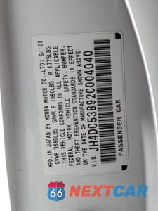 Zdjęcie 12 z 12 samochodu: 2002 ACURA RSX VIN:JH4DC53892C004040 - miniatura