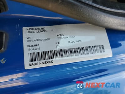 Zdjęcie 10 z 10 samochodu: 2016 INTERNATIONAL PROSTAR SEMI TRUCK VIN:3HSDJAPR7GN221967 - miniatura