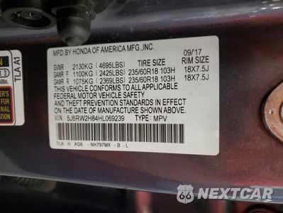 Zdjęcie 14 z 15 samochodu: 2017 HONDA CR-V EXL VIN:5J6RW2H84HL069239 - miniatura