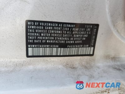 Zdjęcie 12 z 14 samochodu: 2017 VOLKSWAGEN GOLF R VIN:WVWVF7AU6HW143588 - miniatura