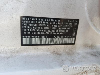 Zdjęcie 12 z 14 samochodu: 2017 VOLKSWAGEN GOLF R VIN:WVWVF7AU6HW143588 - miniatura