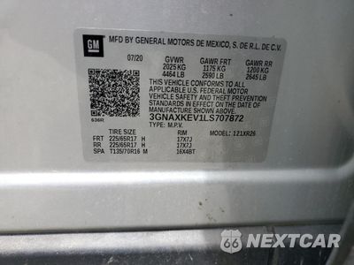 Zdjęcie 13 z 13 samochodu: 2020 CHEVROLET EQUINOX LT VIN:3GNAXKEV1LS707872 - miniatura