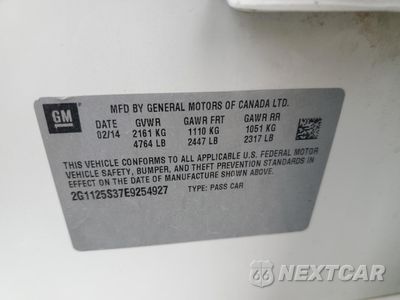 Zdjęcie 12 z 12 samochodu: 2014 CHEVROLET IMPALA LT VIN:2G1125S37E9254927 - miniatura