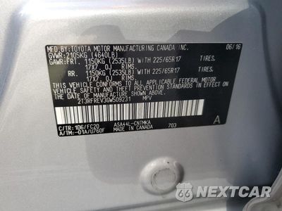 Zdjęcie 13 z 13 samochodu: 2016 TOYOTA RAV4 XLE VIN:2T3RFREV3GW509231 - miniatura